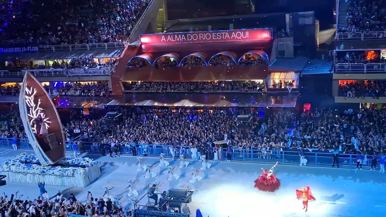 Desfile Beija Flor 2026 - Comissão de Frente e Mestre Sala porta bandeira - Apresentação Setor 3