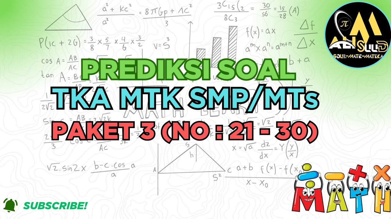 Обсуждение математических заданий TKA для средней школы/исламской средней школы, комплект 3 (№№ 2...