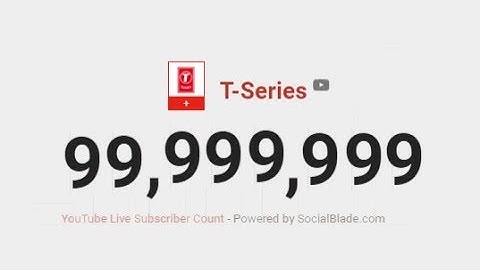 T-Series vs PewDiePie timelapse - 100M