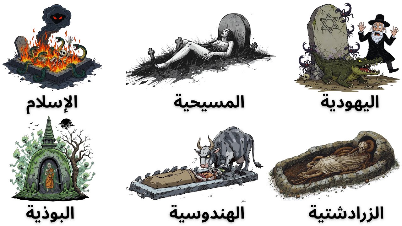 ماذا يحدث بعد الموت عذاب القبر والروح في كل ديانة