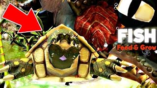 Feed and Grow Fish - BIGGEST LEVEL 54 SNAPPING TURTLE / SWAMP LURKER THROWS FISH - Gameplay