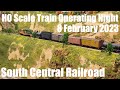 HO Scale Southern Central Railroad Club Train Operating Night 8 Feb 2023