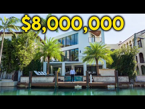 Touring an $8,000,000 Miami Waterfront Home with 2 Pools