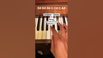 Thumbnail of How to play Clocks(Verse) by Coldplay #shorts #tutorial #music #piano #subscribe #youtuber #composer