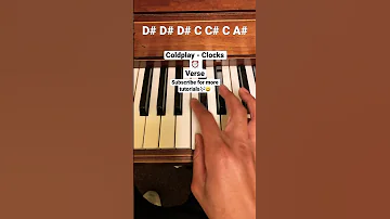 How To Play Clocks Verse By Coldplay Shorts Tutorial Music Piano Subscribe Youtuber Composer 