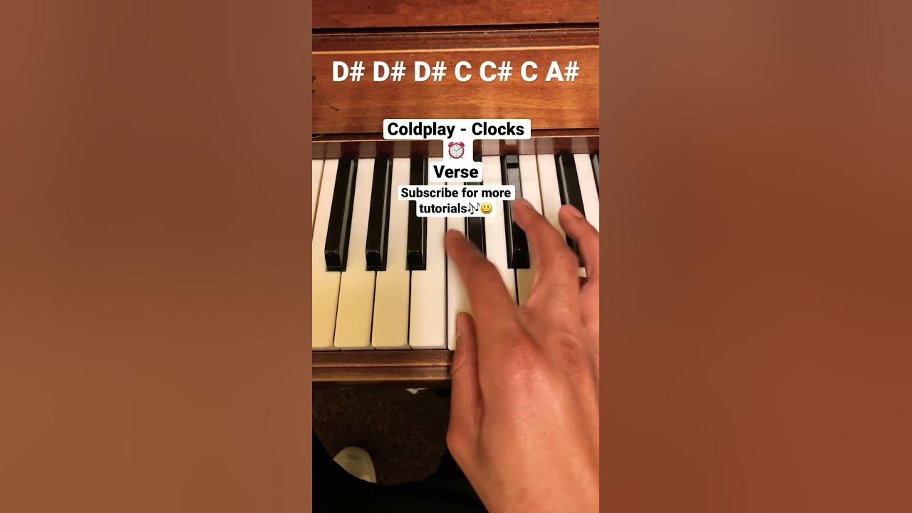 How to play Clocks(Verse) by Coldplay #shorts #tutorial #music #piano #subscribe #youtuber #composer