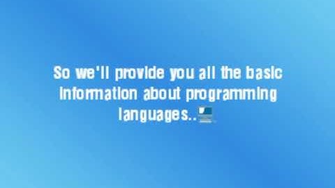 Basic Introduction to programming and markup language