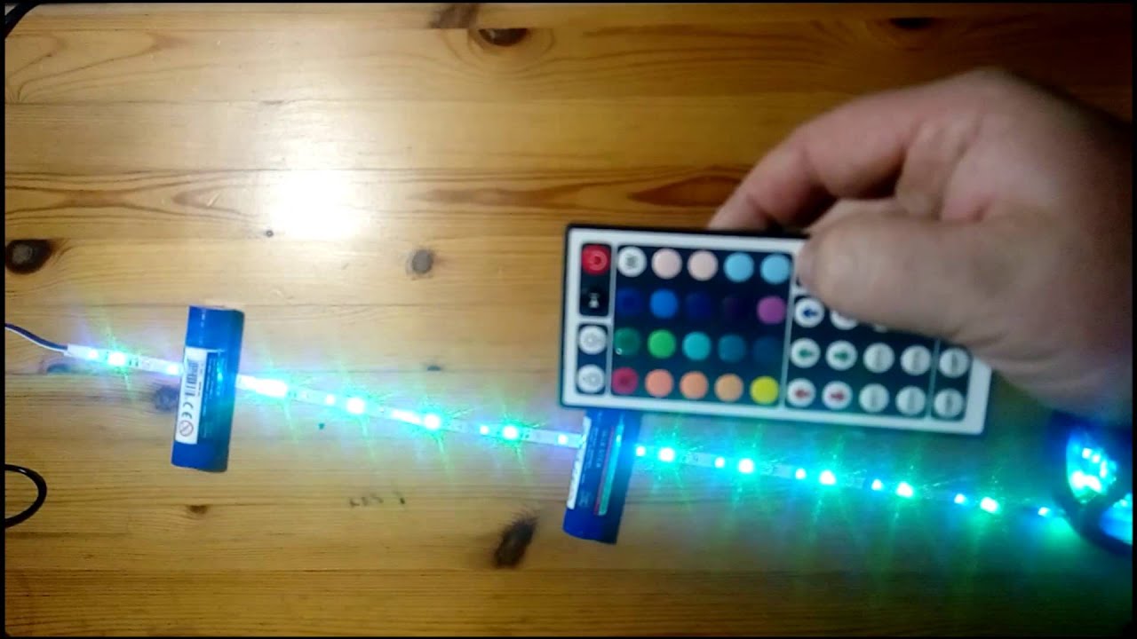 Светодиодная полоса с пультом управления - YouTube