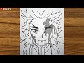 Anime Drawing || How to Draw Rengoku Kyojuro || Anime Drawing step-by-step for Beginners