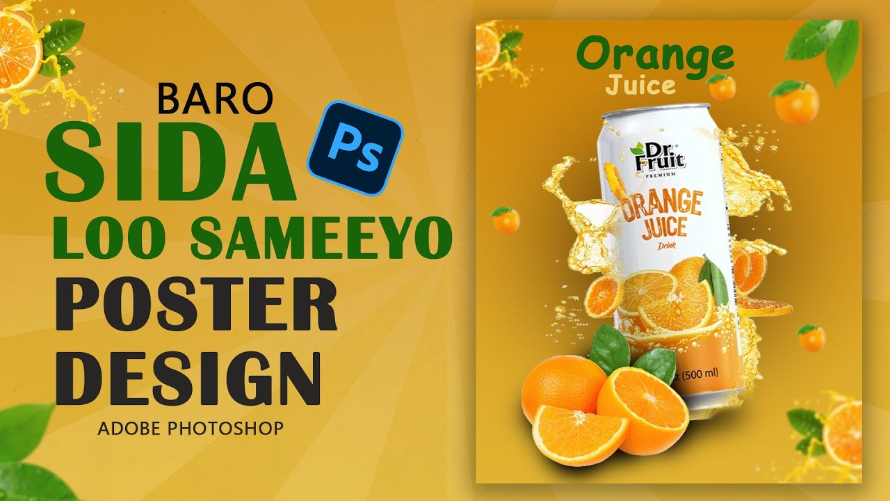 BARO SIDA LOO SAMEEYO DESIGN QURXOON | #photoshop  | Maan Graphics 2025