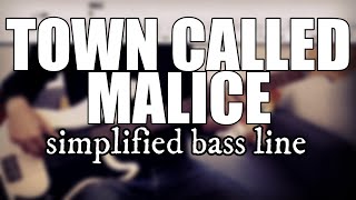 Town Called Malice - The Jam | Simplified bass line with tabs #105