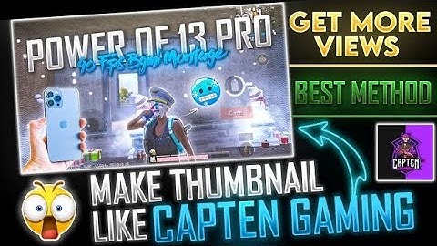 How to make thumbnail like Capten Gaming, Thumbnail like  @captengamingyt  Capten Gaming thumbnail