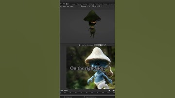 Texture paint workspace for Smurf Cat meme - low poly 3d model game character in Blender