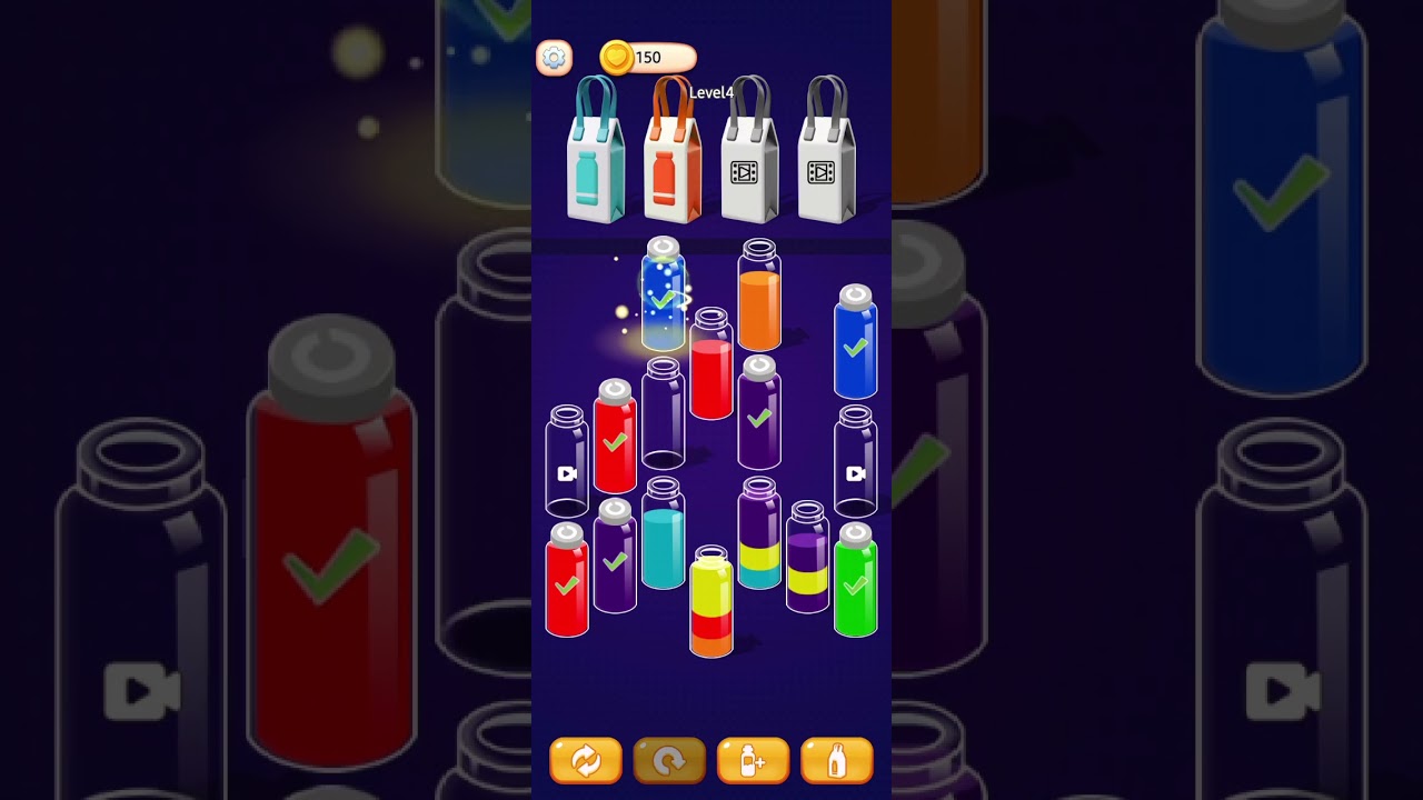 Water SortPuz 3D levels 2, 3, 4, 5, 6