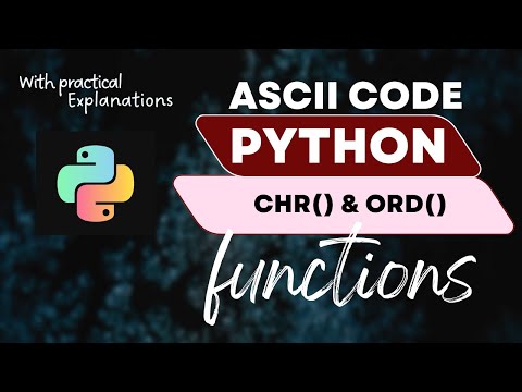 chr() & ord() functions in Python | Python Tutorials | Python Tutorial for Beginners
