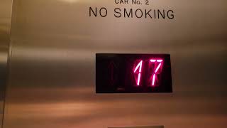 Schindlerized 1983 Montgomery/SchindlerHaughton Traction Elevators @ Hyatt Regency, Long Beach CA