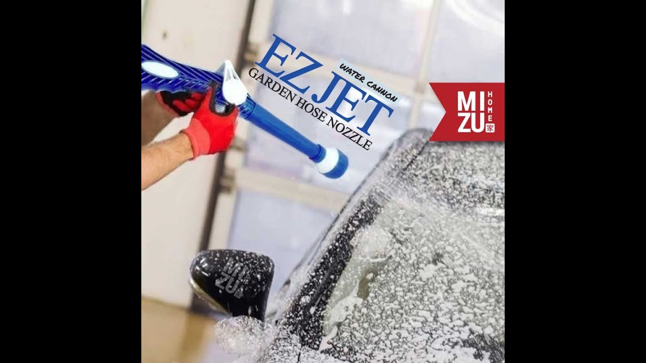 MIZU EZ JET WATER CANNON Garden Hose Nozzle Spray Gun Car Wash Kepala Semprotan Air Sabun 8 Pola