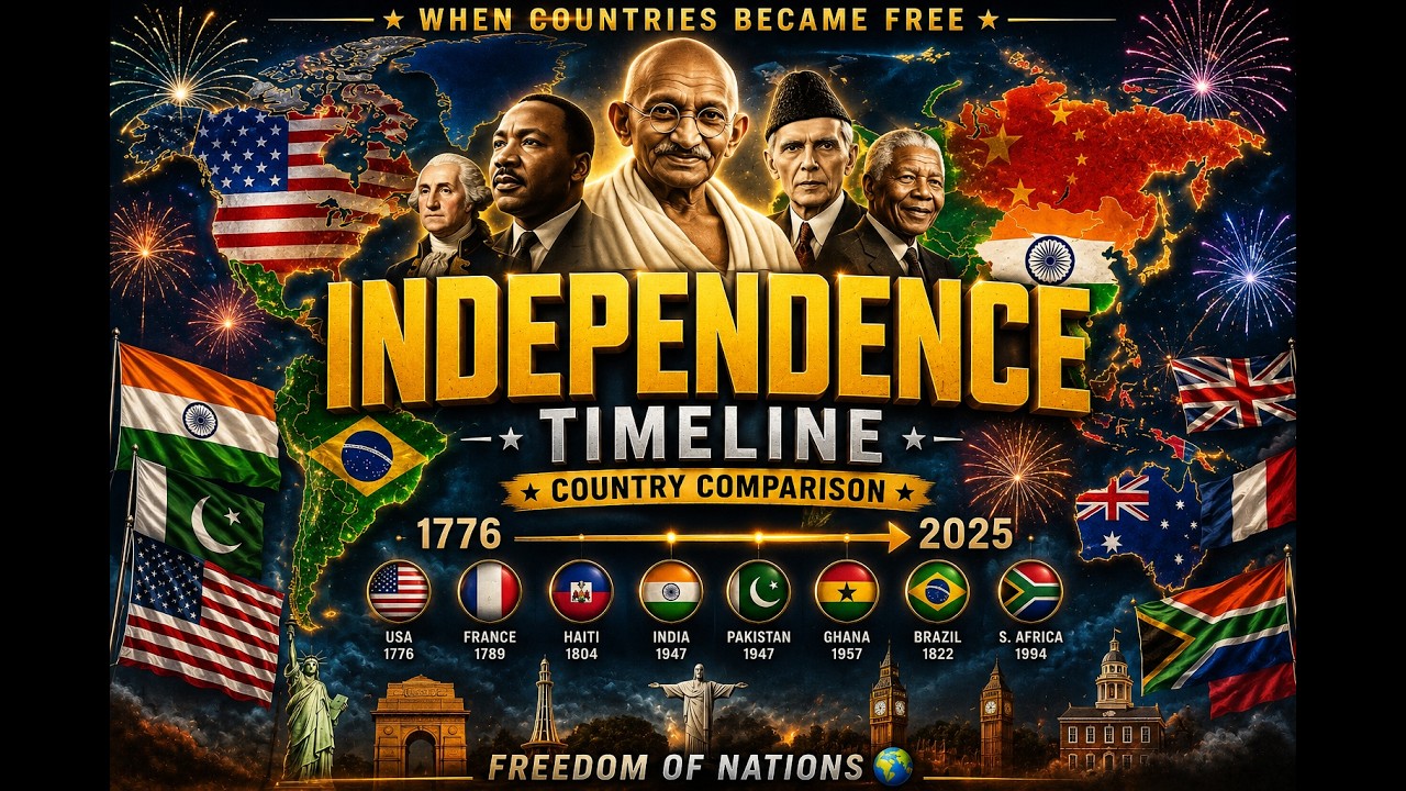 Independence Days of Different Countries - YouTube