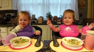 Twins try portabella and goat cheese ravioli