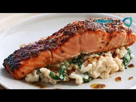 Receta para preparar salmón crujiente. Receta de salmón / Seefood recipe /  Receta con salmón - YouTube