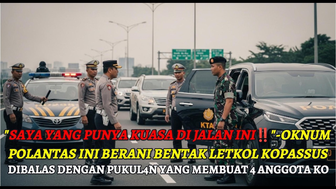 KETERLALUAN..‼️ OKNUM POLANTAS SOMBONG INI BERANI MEMPERHENTIKAN DAN BENTAK LETKOL KOPASSUS INI.....
