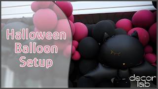 DIY Halloween Balloon Garland | Cute & Spooky Outdoor Decor