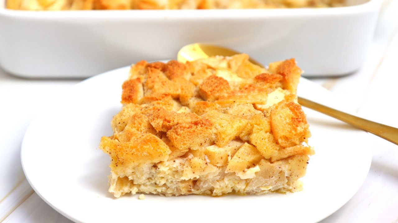 How to make apple bread pudding | Apple bread pudding recipe - YouTube