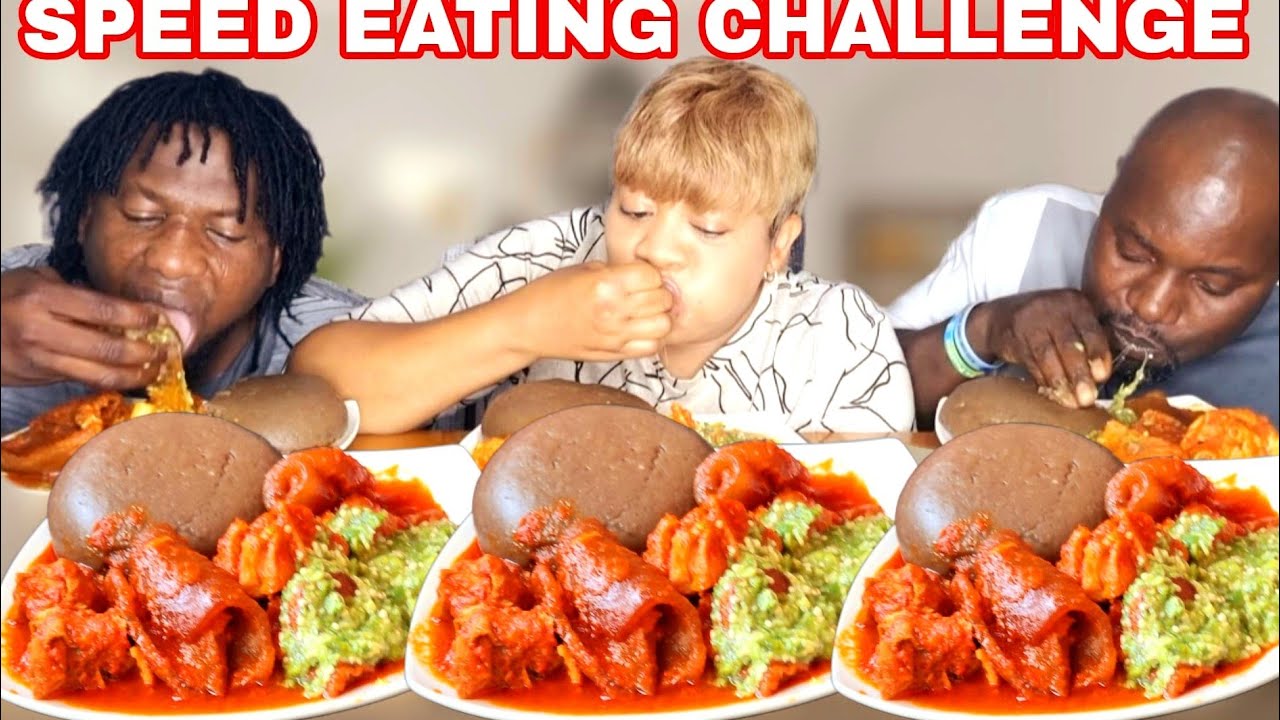 ASMR: ЧЕЛЛЕНДЖ НА СКОРОСТНОЕ ПОЕДАНИЕ | ЧЁРНЫЙ ФУФУ, он же АМАЛА, и РАГУ + СУП ИЗ БАМИИ | АФРИКАН...
