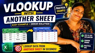 Vlookup between two workshee | vlookup in excel in Hindi | #SunainaLakshyaEdu 