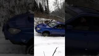 Subaru Impreza WRX STI на снежном оффроаде в Подмосковье