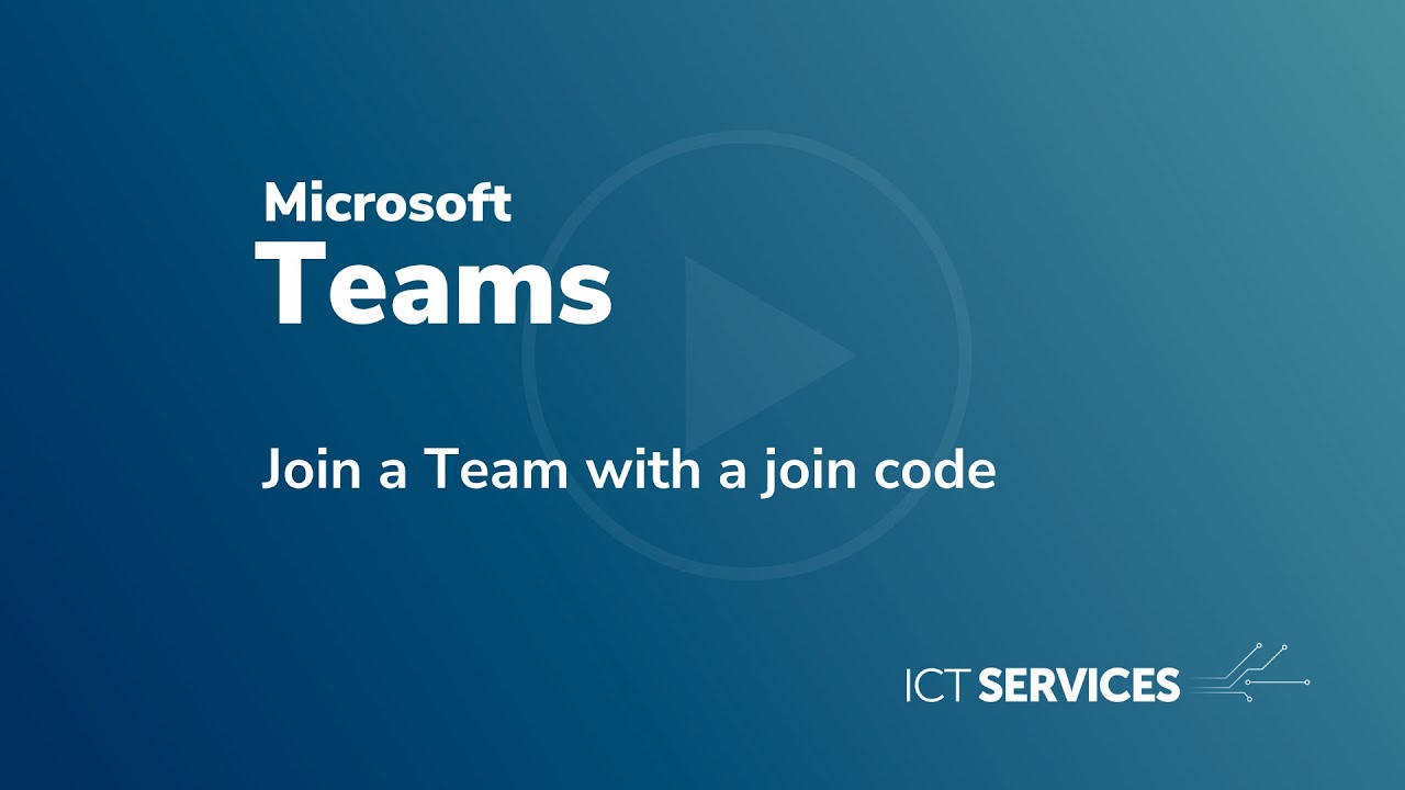 Microsoft Teams - Join a Team with a join code - YouTube