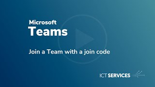 Microsoft Teams - Join a Team with a join code