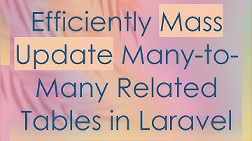 Efficiently Mass Update Many-to-Many Related Tables in Laravel