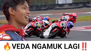 🔥FULL RACE GILA‼️Veda Ega pratama Bikin Pembalap Senior KETAR KETIR! 