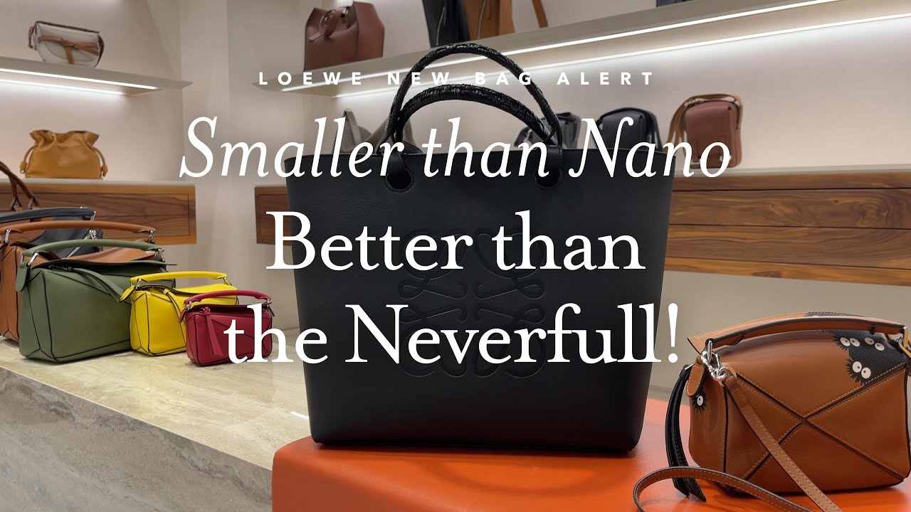 NEW: LOEWE Micro Puzzle - Size Comparison  Anagram Leather Tote - GREAT  alternative to LV Neverfull 