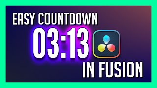 Easy Custom Countdown Timer Gfx In Davinci Resolve Even If Youre Bad At Fusion