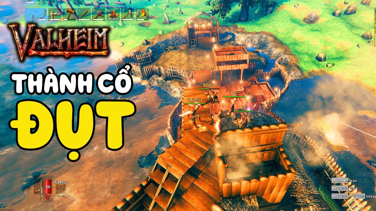VALHEIM #2: CÔNG TRÌNH VĨ ĐẠI CHỐNG QUÁI RỪNG !!! 3 tiếng xây dựng của chúng tôi không uổng phí !!!