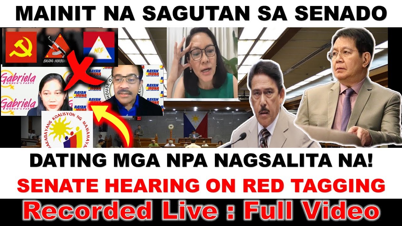 Recorded Live : Senate Hearing on Red Tagging Full Video Coverage - YouTube