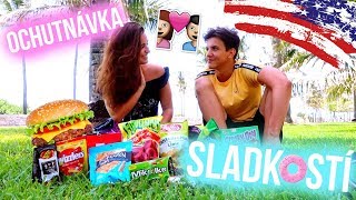 OCHUTNÁVKA AMERICKÝCH SLADKOSTÍ V AMERICE🇺🇸👫 w/ Luboš Je Celkem Fajn