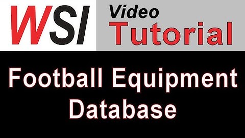 Microsoft Access - Football Equipment Database Template