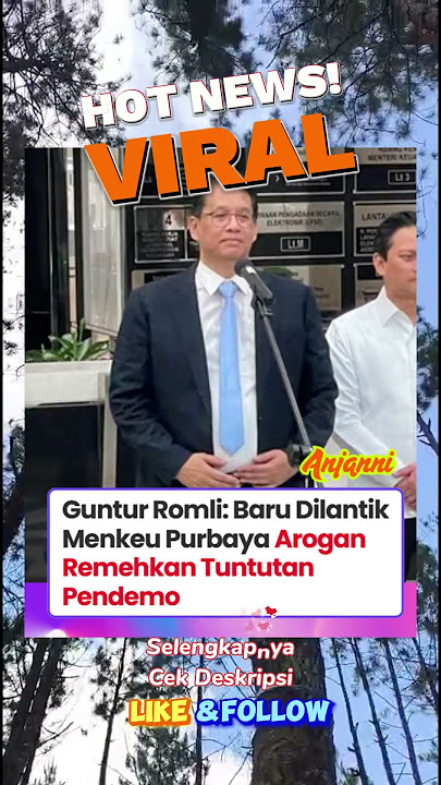 Guntur Romli: Baru Dilantik Menkeu Purbaya Arogan Remehkan Tuntutan Pendemo