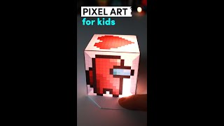 LED Pixel Art Cubes for Kids (PixilArt Editor) #shorts