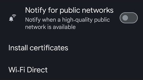 How to stop WiFi network notifications on your Android 14 phone