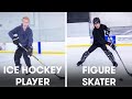 Figure Skaters Try to Keep Up With Hockey Players | SELF