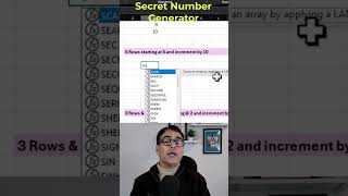 Secret Number Generator in Excel | Custom series fill #shorts