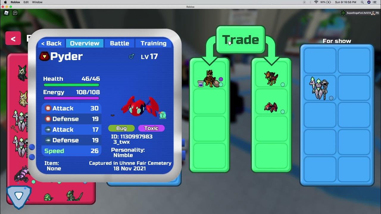 Loomian Legacy Trading ggsa ragoon for gamma ikazune and rainbow wisp pyder (rw gg pyder