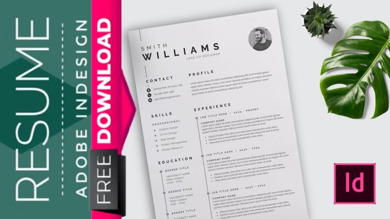 Adobe Indesign : How To Create A Cv/Resume Template In Indesign : Download  Template | Ats Friendly - Youtube