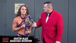 Kristin Blaze backstage interview Vs J-Rod in Las Vegas - Still the champ