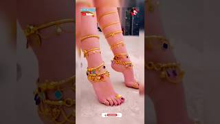most beautiful golden anklet for the foot ?#trending #fashion #short #anklets #gold