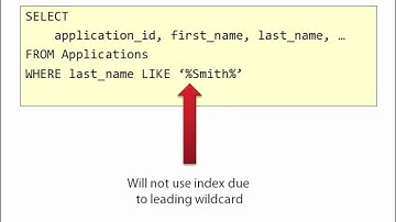 09 10 Using a Like Clause and a Leading Wildcard